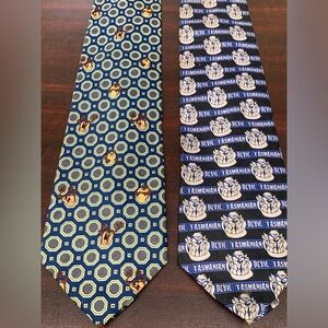 Men’s Tasmanian Devil Ties, Warner Brothers. Looney Tunes Lot Of 2